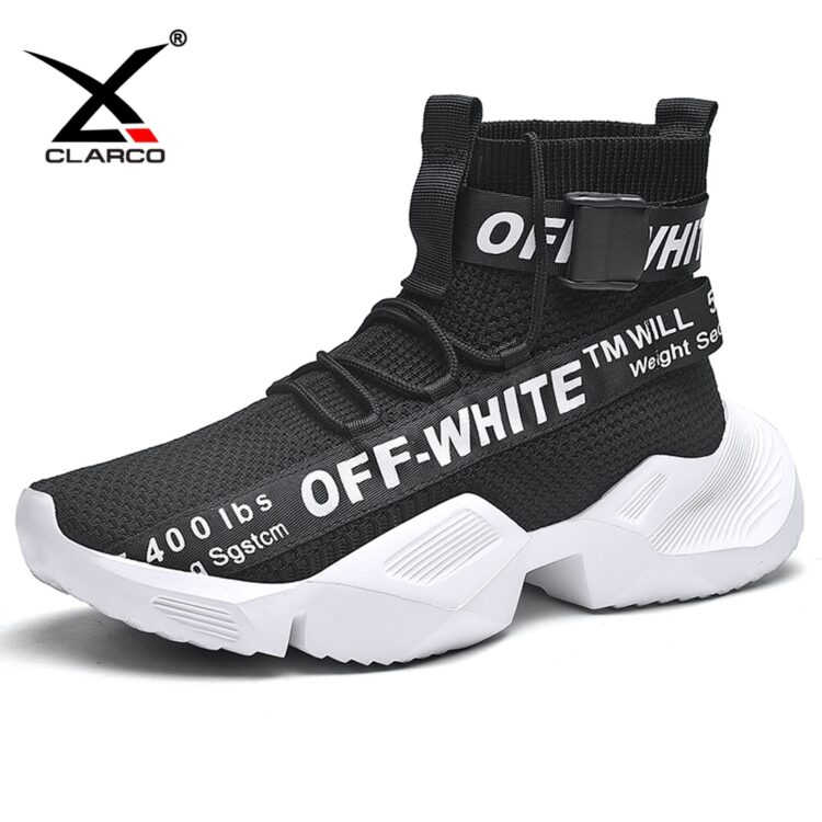 Off White High Top Casual Sport Shoes CLC1000