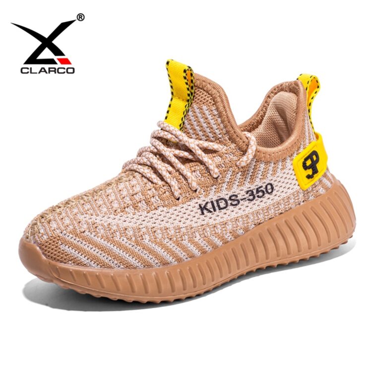 Skin-Friendly Flyknit Mesh Upper Rubber Sole Kids Sneakers CLKT2028