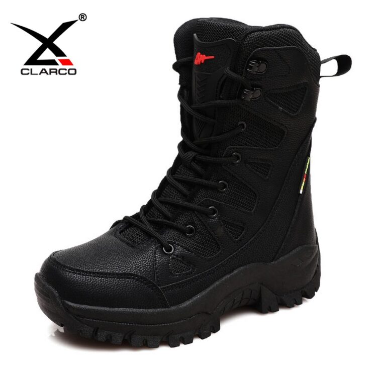 High Top Boots All Weather Rubber Sole Hiking Shoes CLO208