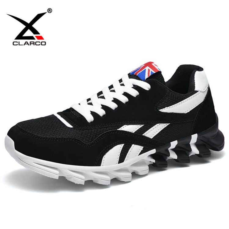 Knitted Mesh Upper Contrasting Color Outsole Sneakers CLS6300