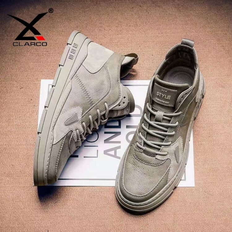 High Top Comfortable Pig Suede Casual Walking Shoes CLC6601