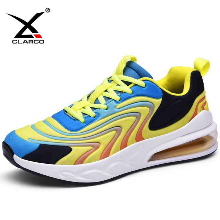 Lightweight PU Air Cushion Sole Colorful Stretchy Sneakers CLS9726